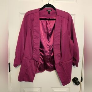 Torrid Fuchia Open Drape Blazer Size 2x